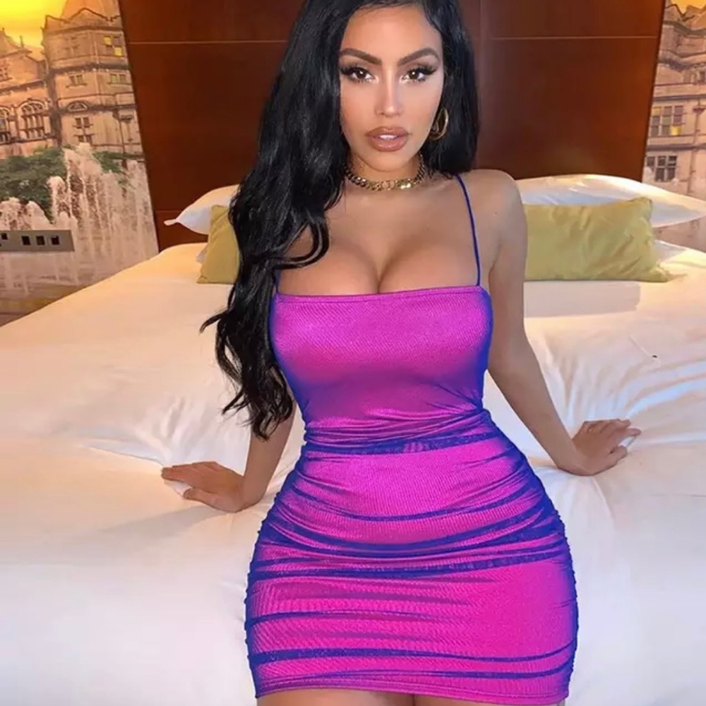 Reflective Fashion Sexy Mini Dress